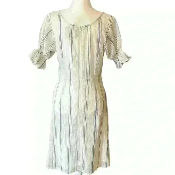 906 The Label Midi Dress Pin Striped 100% Rayon Size XL​ - Picture 2 of 8